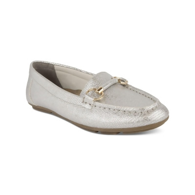 KAREN SCOTT Womens Silver Hardware Detail Cushioned Metallic Kenleigh Round Toe Slip On Loafers Shoes 10 M 