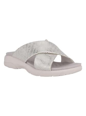 easy spirit silver sandals