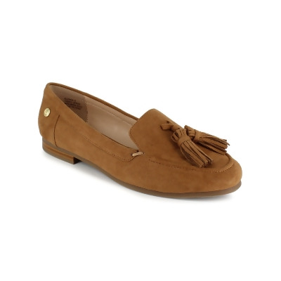 TAHARI GIRL Womens Brown Tasseled Alessia Round Toe Slip On Flats Shoes 7.5 M 