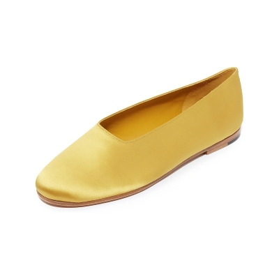 VINCE. Womens Fawn Yellow Padded Maxwell Round Toe Slip On Dress Flats Shoes 9.5 M 