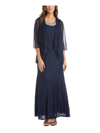 Buy Blue Gown- Viscose Jacquard Plain Slick With Embroidered Boa Jacket For  Women by Not So Serious By Pallavi Mohan Online at Aza Fashions.