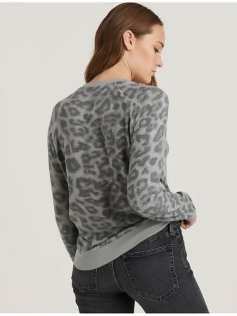 Lucky brand cheetah top print pullover