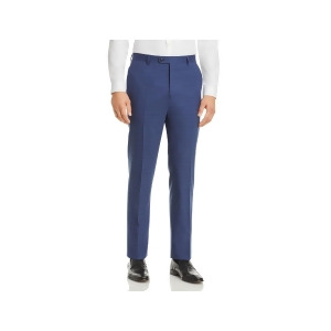 UPC 194000128847 product image for John Varvatos Mens Bleecker Navy Flat Front, Stretch, Plaid Slim Fit Stretch Sui | upcitemdb.com