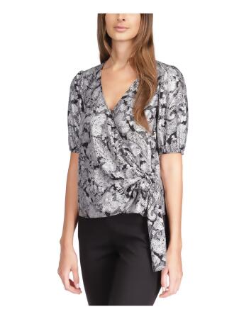 Michael kors discount faux wrap top