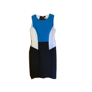 UPC 887345616413 product image for Calvin Klein Womens Black Zippered Lined Back Slit Color Block Sleeveless Round  | upcitemdb.com