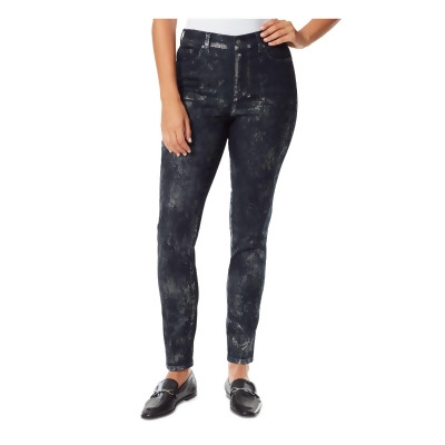 GLORIA VANDERBILT Womens Black Pocketed Zippered Button Closure High Waist Jeans 6 