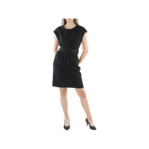 UPC 195841278678 product image for Calvin Klein Womens Black Belted Zippered Unlined Gathered Cap Sleeve Round Neck | upcitemdb.com