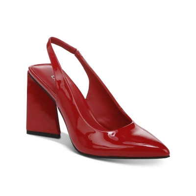 BAR III Womens Red Comfort Arrica Pointed Toe Sculpted Heel Slip On Dress Slingback 6 M 