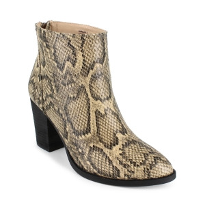 UPC 883668001011 product image for Zigi Soho Womens Beige Snake Skin Harlan Almond Toe Block Heel Zip-Up Boots Shoe | upcitemdb.com