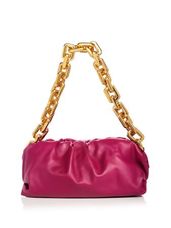 Women's Solid Ruched Handbag