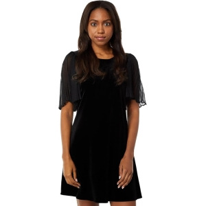 UPC 195841448828 product image for Calvin Klein Womens Black Jewel Neck Short Party Fit + Flare Dress 2 - All | upcitemdb.com