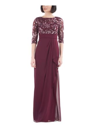 Js collections bateau neck lace outlet gown