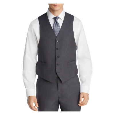 MICHAEL KORS Mens Gray Classic Fit Suit Separate Vest Jacket 44R 