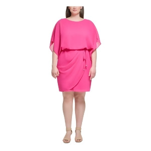 UPC 194592618061 product image for Jessica Howard Womens Pink Elbow Sleeve Round Neck Above The Knee Wear To Work B | upcitemdb.com