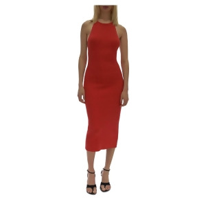 UPC 883389879623 product image for Helmut Lang Womens Red Knit Ribbed Beaded Y Back Sleeveless Round Neck Below The | upcitemdb.com