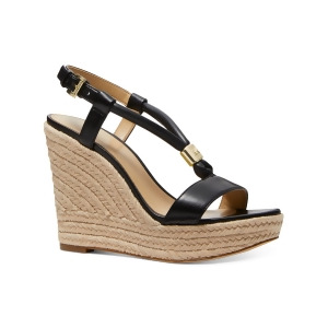 UPC 196108732025 product image for Michael Michael Kors Womens Black 1-1/2 Platform Wishbone Strap Padded Annie Rou | upcitemdb.com