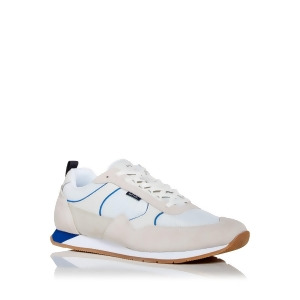 EAN 5059674391582 product image for Paul Smith Mens White Mixed Media Back Pull-Tab Padded Will Round Toe Lace-Up Su | upcitemdb.com