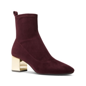 UPC 196238253803 product image for Michael Michael Kors Womens Burgundy Heel Pull-Tab Padded Porter Almond Toe Bloc | upcitemdb.com