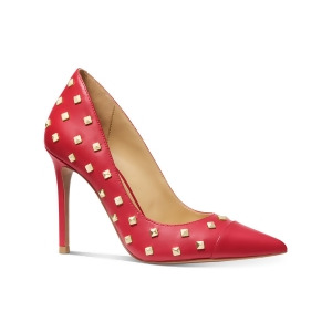 UPC 196108035546 product image for Michael Michael Kors Womens Red Cap Toe Padded Studded Keke Pointed Toe Stiletto | upcitemdb.com