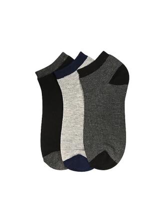 POWER CLUB Mens Color Block Cushioned Casual Ankle Socks 9-11 