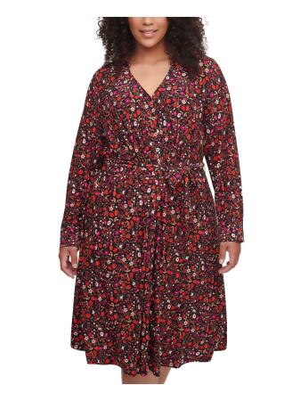 tommy hilfiger cuffed shirtdress