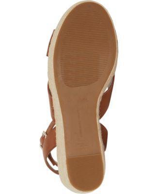 INC Womens Brown 1-1/2" Platform Crisscross Straps Ankle Strap Comfort Lemona Round Toe Wedge Buckle Espadrille Shoes 9 M alternate image