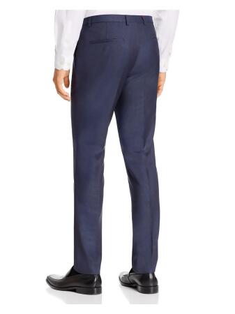 HUGO BOSS Mens Blue Check Pants 36R alternate image
