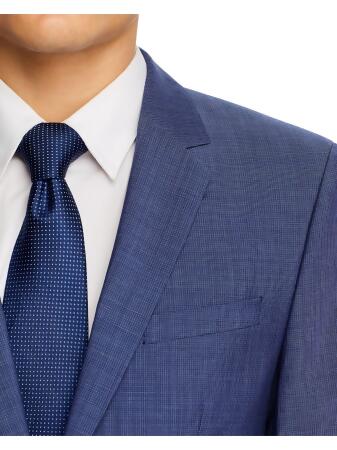 HUGO BOSS Mens Blue Single Breasted, Wool Blend Suit Jacket 38R alternate image