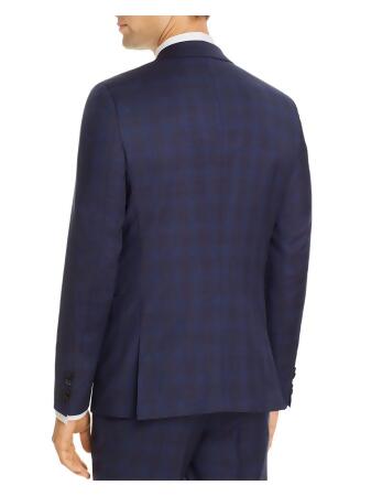HUGO BOSS Mens Navy Check Extra Slim Fit Suit Separate Blazer Jacket 40L alternate image