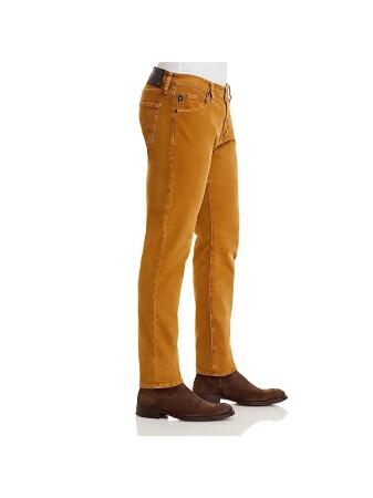 ADRIANO GOLDSCHMIED Mens Brown Straight Leg, Slim Fit Cotton Blend Pants 30R alternate image