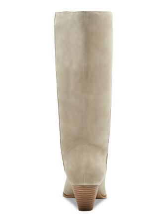 LUCKY BRAND Womens Beige Comfort Fukko Pointed Toe Cone Heel Slip On  Leather Heeled Boots 5.5 M