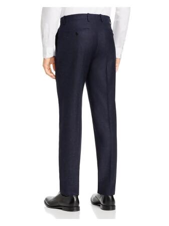 THEORY Mens Mayer Bowen Navy Flat Front, Tapered, Speckle Classic Fit Pants 33 alternate image