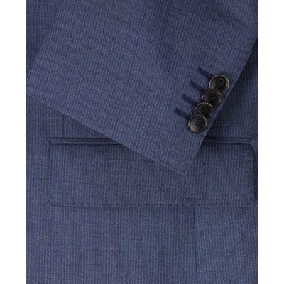 BOSS Mens Hugo Black Label Blue Flat Front Single Breasted Pinstripe Classic Fit Stretch Suit 38R 35 WAIST alternate image