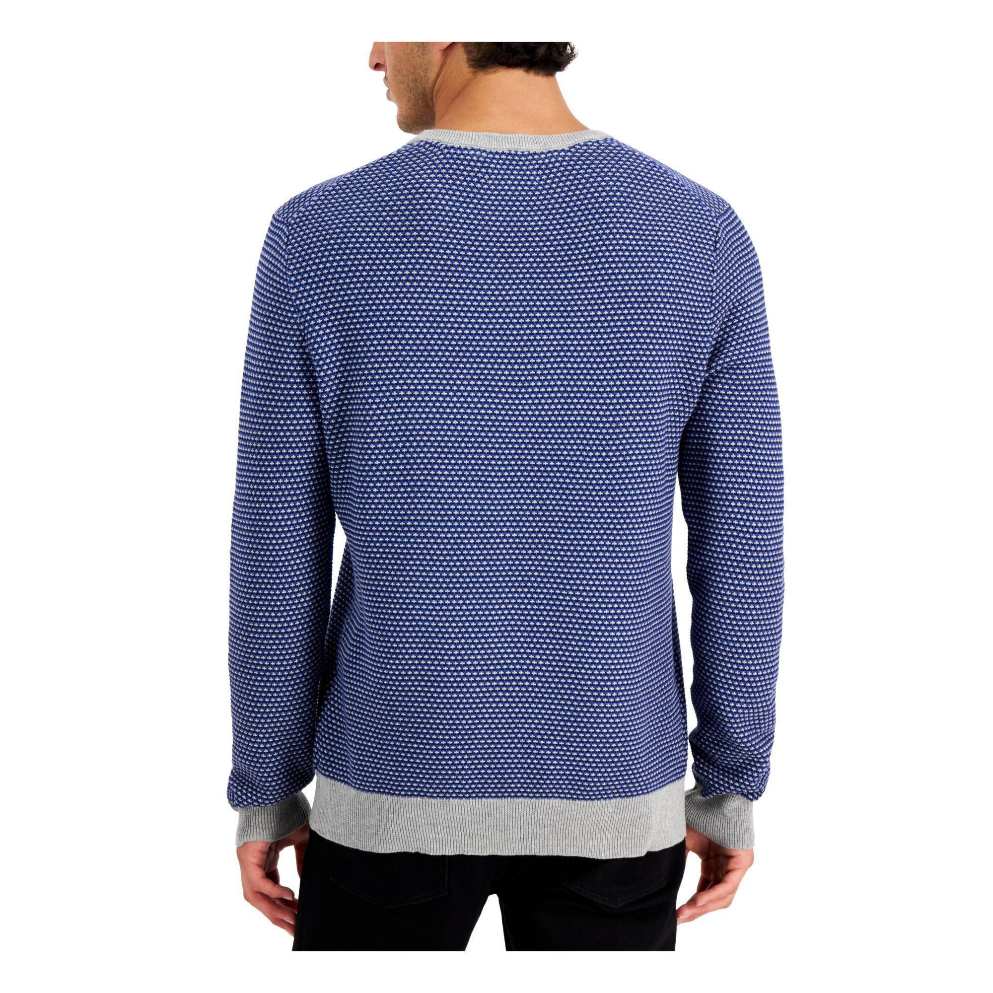 CLUBROOM Mens Elevated Navy Patterned Crew Neck Classic Fit Knit Pullover Sweater XXL alternate image