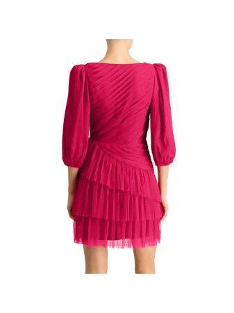 Ml monique lhuillier discount v neck tiered dress