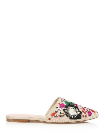 KATE SPADE NEW YORK Womens Beige Floral Monteclair Pointed Toe Slip On Mules 7.5 M alternate image