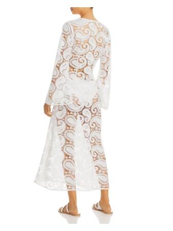 ショッピング通販 Charina Sarte Womens Paisley Guipere White Cover