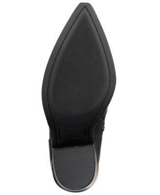 SUN STONE Womens Black Back Pull-Tab Goring Cushioned Abiigail Pointed Toe Block Heel Zip-Up Booties 11 M alternate image