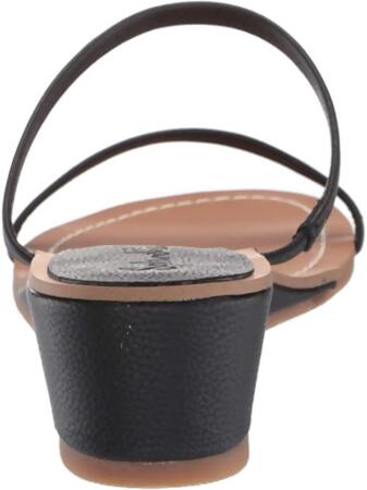 SPLENDID Womens Black Comfort Strappy Melanie Round Toe Wedge Slip On Leather Slide Sandals Shoes 8.5 M alternate image