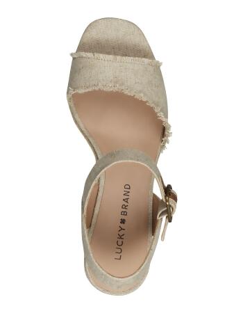 LUCKY BRAND Womens Beige Frayed Trim 1/2