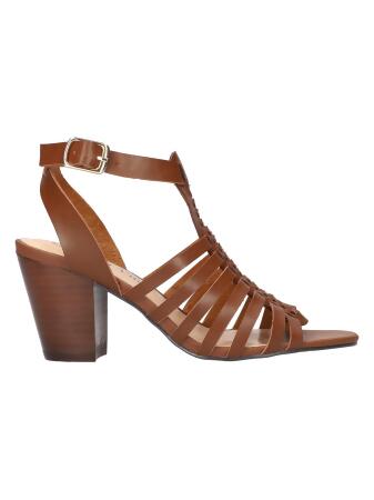 BELLA VITA Womens Tan Brown Adjustable Padded Lissie Round Toe Block Heel Buckle Dress Sandals Shoes 10 WW alternate image