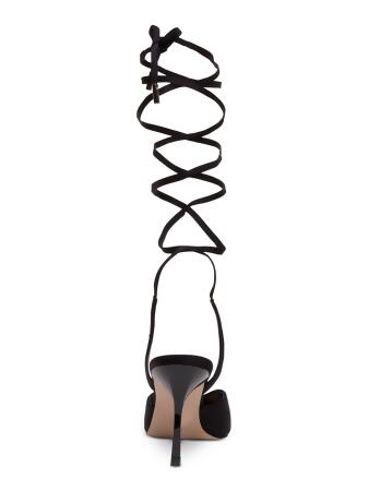STEVE MADDEN Womens Black Wrapping Ankle Tie Cushioned Mari Pointed Toe Stiletto Lace-Up Dress Pumps Shoes 6.5 M alternate image