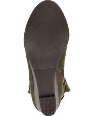 JOURNEE COLLECTION Womens Green Braided Padded Tasseled Jezebel Round Toe Wedge Zip-Up Riding Boot 7 alternate image