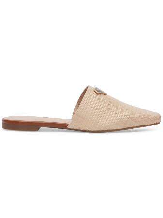 MATEO BY INC Womens Beige Woven Goring The Negril Square Toe Slip On Mules 9.5 M alternate image