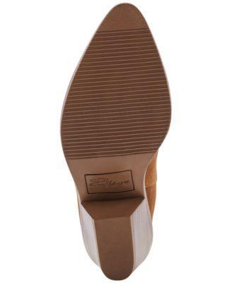 AQUA COLLEGE Womens Brown Waterproof Nia Pointed Toe Block Heel Slip On Leather Heeled Mules Shoes 8 M alternate image