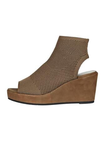EILEEN FISHER Womens Brown 1" Platform Ankle Strap Stretch Warrick Round Toe Wedge Slip On Sandals 6.5 M alternate image