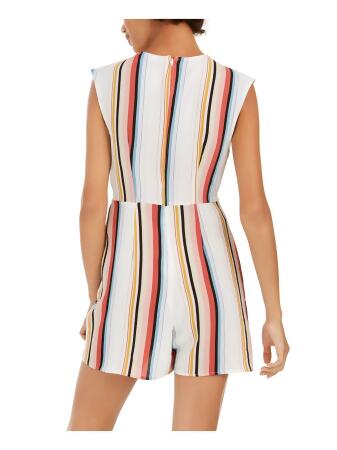 SPEECHLESS Womens Sleeveless V Neck Romper alternate image