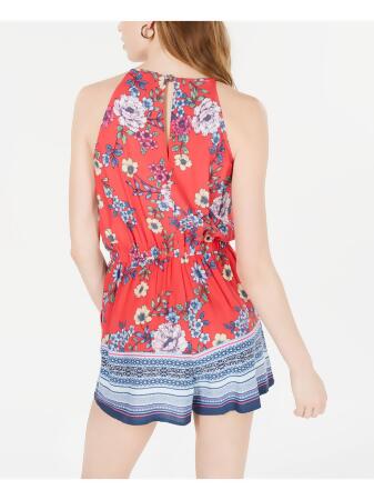 BEBOP Womens Tie Sleeveless Halter Romper alternate image