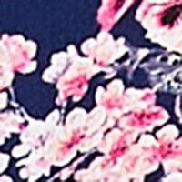 TRIXXI Womens Navy Stretch Belted Floral Surplice Neckline Romper Juniors L alternate image