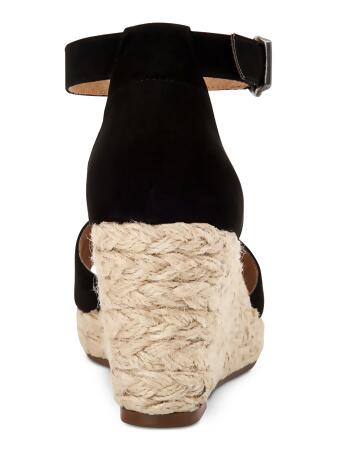 STYLE & COMPANY Womens Black Braided Espadrille Cushioned Seleeney Round Toe Wedge Buckle Sandals Shoes 10.5 alternate image